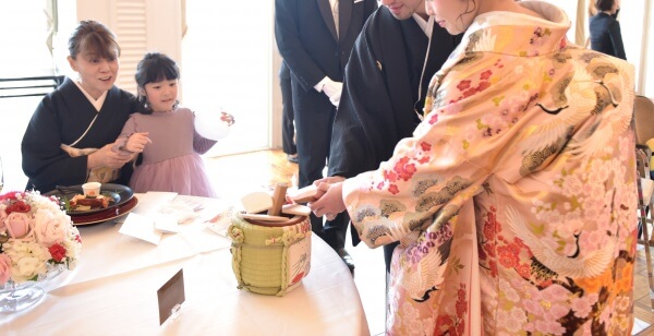 新潟市結婚式場　ブレストン　和装　鏡開き　和婚