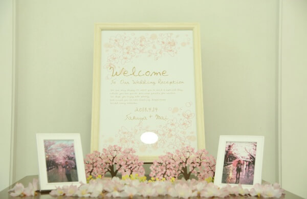 新潟市結婚式場　ブレストン　桜　桜ウェディング　ウェディングケーキ　前撮り　お花見　デザートビュッフェ　演出