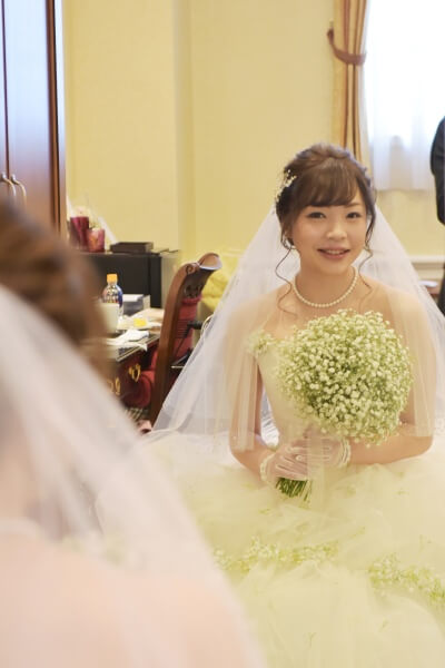 新潟市結婚式場　ブレストン　ナチュラル　ナチュラルウェディング　リラックス　キヨコハタ　マリー　かすみ草