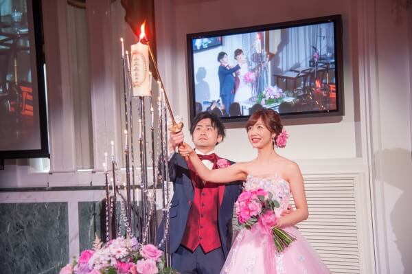 新潟市結婚式場　ブレストン　ゴージャス　ピンク　大人　コーディネート　演出　サプライズ　余興　フラッシュモブ