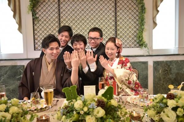 新潟市結婚式場　ブレストン　メッセージカード　装花　フラワー　グリーン　お色直し　和装　余興　ケーキ　ウェディングケーキ　ファイスとバイト