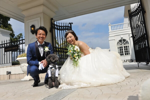 新潟市結婚式場　ブレストン　やすらぎ堤　万代テラス　信濃川　前撮り　愛犬　かつお　ファーストミート　愛犬　犬