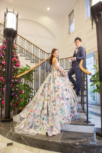 新潟市結婚式場　ブレストン　Aライン　プリンセスライン　ウェディングドレス　カラードレス