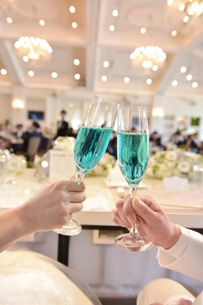 新潟市結婚式場　ブレストン　七夕　星　演出　乾杯酒