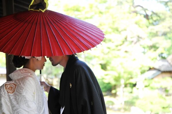 新潟市結婚式場　ブレストン　和装　和婚　ロケーションフォト　日本家屋　庭園