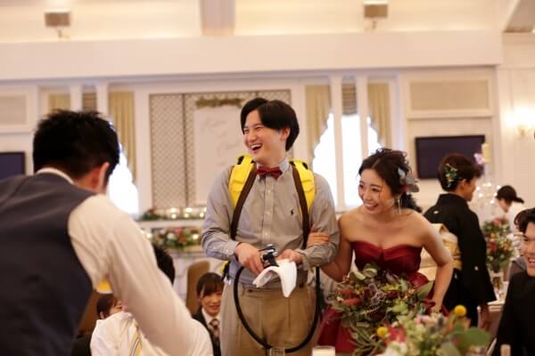 新潟市結婚式場　ブレストン　ナチュラル　ウェディング　海外　アースカラー　ニュアンスカラー　ワイルドフラワー　フラワーコーディネート　ボタニカル　大人　パーティ　演出　ビアサーブ　カラードレス　白無垢　サプライズ