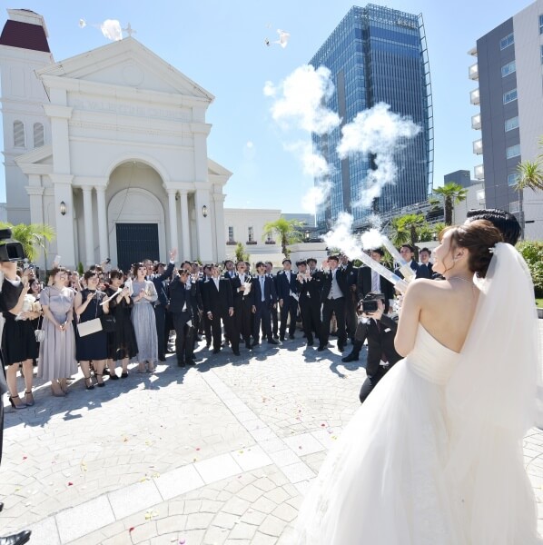 新潟市結婚式場　ブレストン　バルーンリリース　クイズ　旅行　チャペル式　演出　ゲーム　フラワーシャワー　