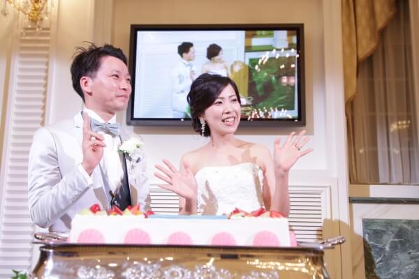 新潟市結婚式場　ブレストン　ウェディングパーティ　披露宴のみ　あかりば　AKARIBA　加茂市　神前式　ドレス色当てクイズ　ウェディングケーキ　目入れ