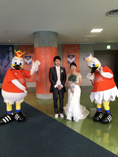 新潟市結婚式場　ブレストン　結婚式　アルビレックス新潟　アルビサポーター　ビックスワン