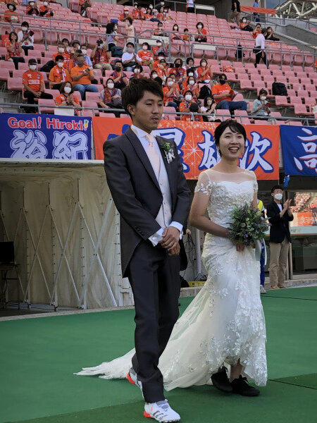 新潟市結婚式場　ブレストン　結婚式　アルビレックス新潟　アルビサポーター　ビックスワン