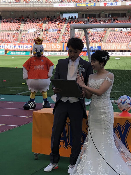 新潟市結婚式場　ブレストン　結婚式　アルビレックス新潟　アルビサポーター　ビックスワン