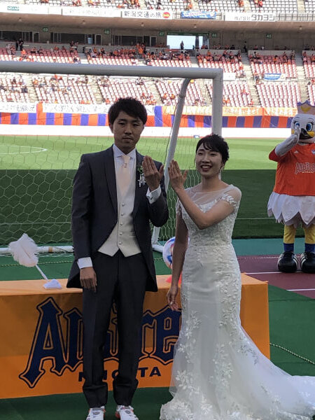 新潟市結婚式場　ブレストン　結婚式　アルビレックス　ビックスワン　アルビウェディング　サッカー　アルビサポーター